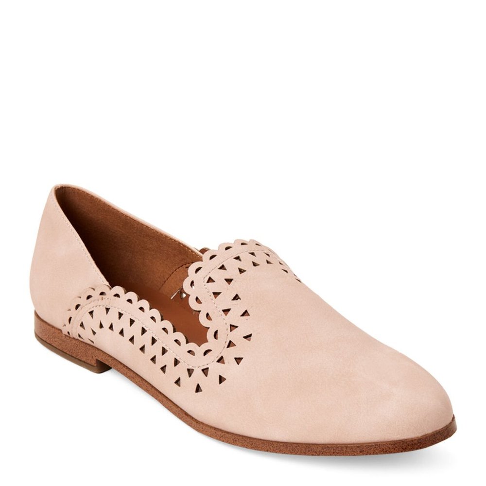 NATURAL HABRA PERFORATED LOAFERS